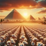 Cotton with pyramids