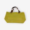 Boat Shape Bag with Leather Handles