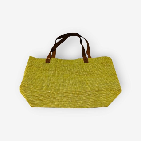 Boat Shape Bag with Leather Handles