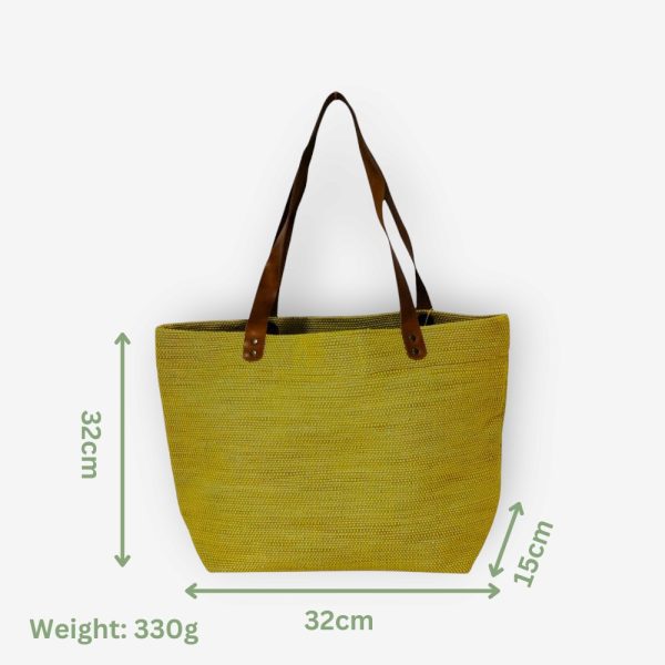 Boat Shape Bag with Leather Handles