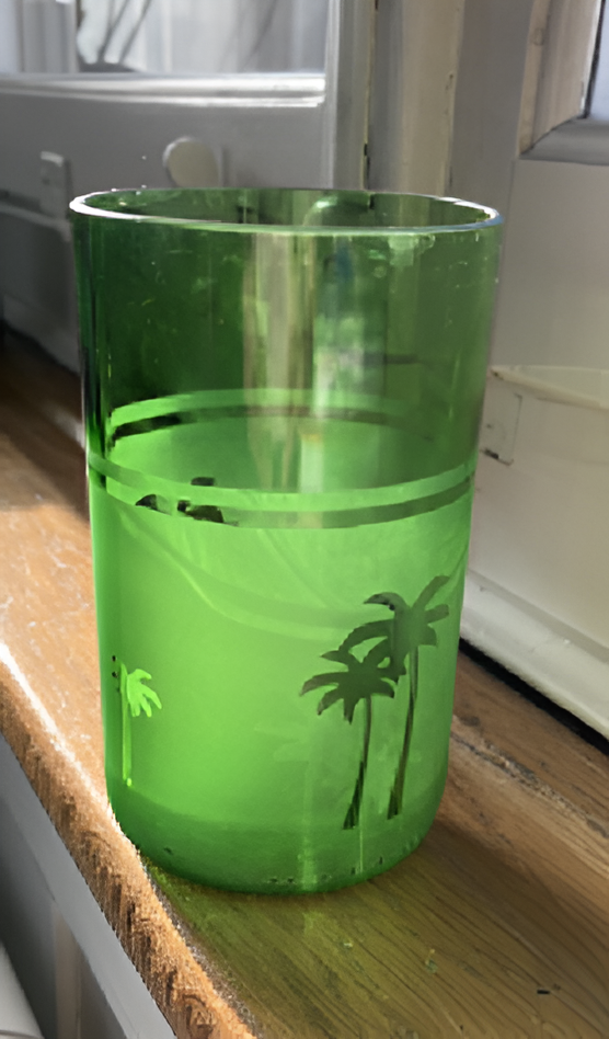 Green Palms Glasses