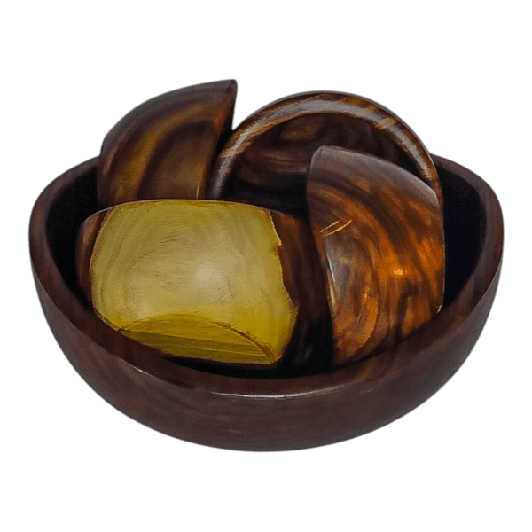 Curved Sarsou Wood Bowls Set