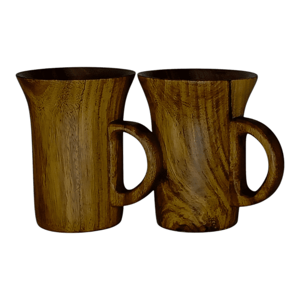 Wooden Flared Mugs