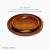 Round Wooden Plate Set