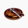 Round Wooden Plate Set