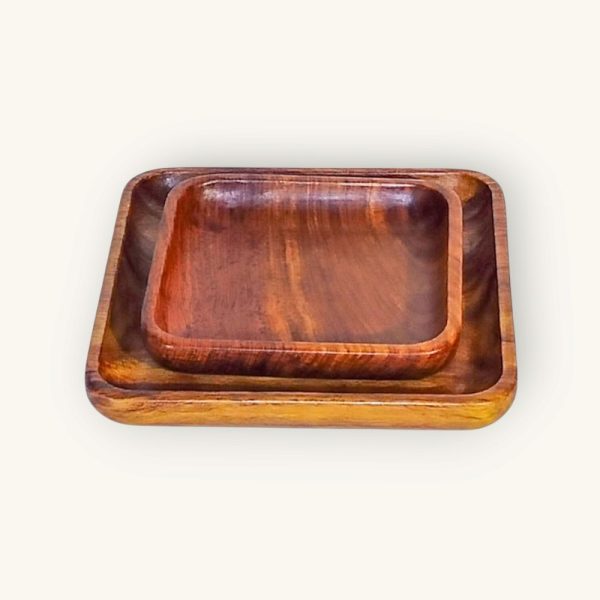 Square Wooden Plates