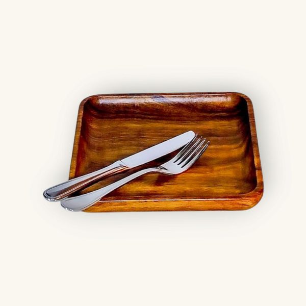 Square Wooden Plates