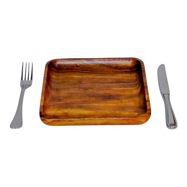 Square Wooden Plates