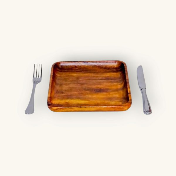 Square Wooden Plates