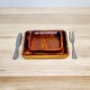 Square Wooden Plates