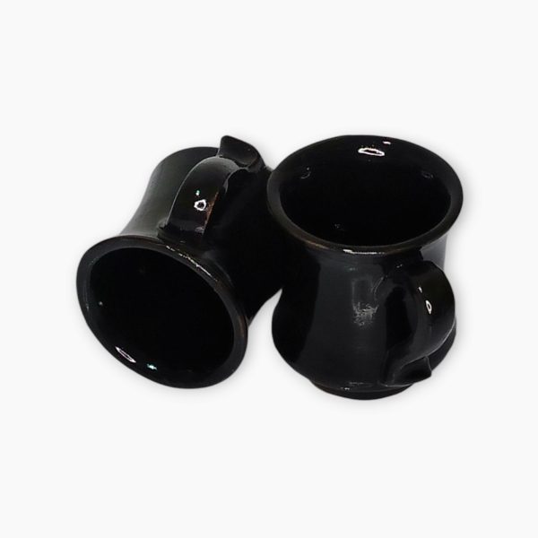 Traditional Egyptian Black Pottery Coffee Set