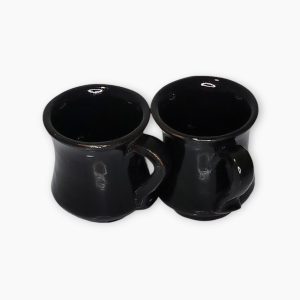 Traditional Egyptian Black Pottery Coffee Set