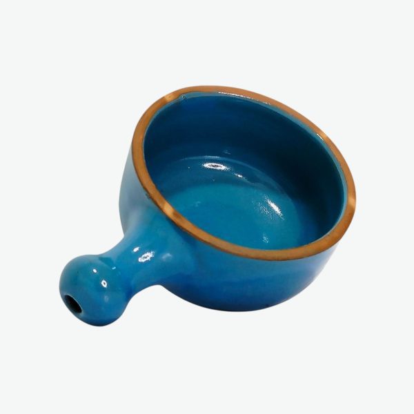 Handmade Egyptian Pottery Blue Soup Bowl Set