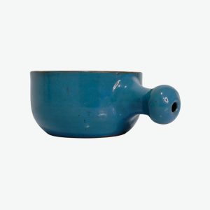 Handmade Egyptian Pottery Blue Soup Bowl Set