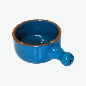 Handmade Egyptian Pottery Blue Soup Bowl Set