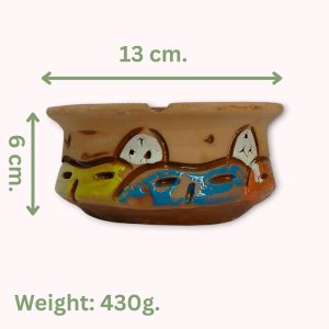 Authentic Egyptian Handpainted Ceramic Ashtray