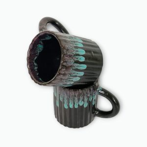 Ceramic Drip Glaze Mugs (2)