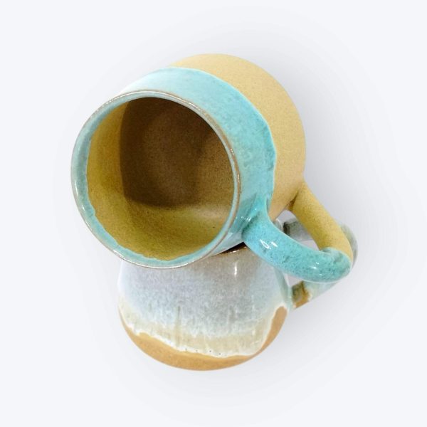 Ceramic Mugs with Serving Tray