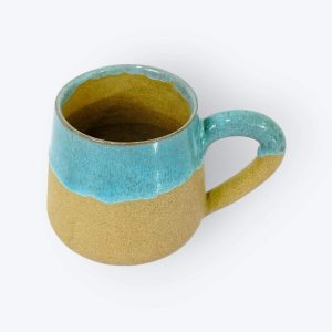 Ceramic Mugs with Serving Tray