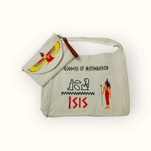 Authentic Egyptian Cotton Goddess Isis Tote Bag Set
