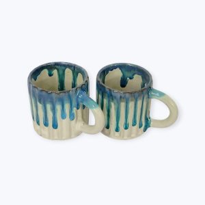 Large Ceramic Drip Glaze Mug