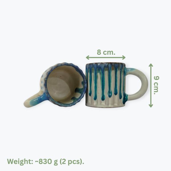 Large Ceramic Drip Glaze Mug