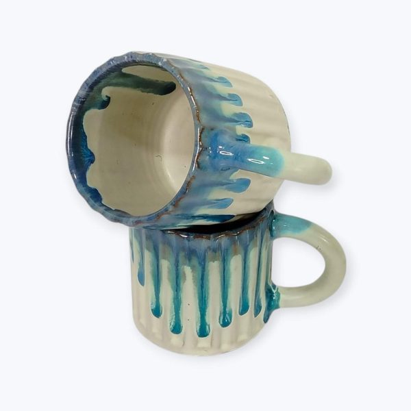 Large Ceramic Drip Glaze Mug