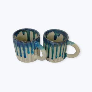 Large Ceramic Drip Glaze Mug