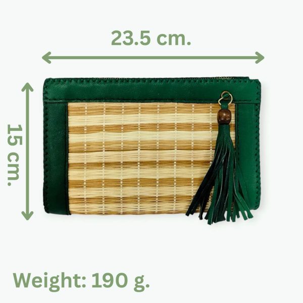 handmade leather clutch