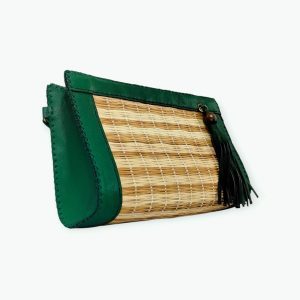 handmade leather clutch