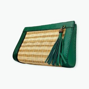 handmade leather clutch