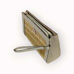 handmade leather clutch