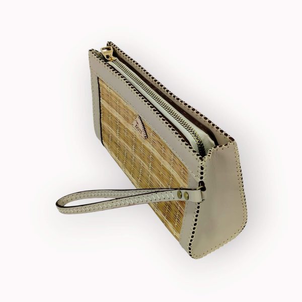 handmade leather clutch