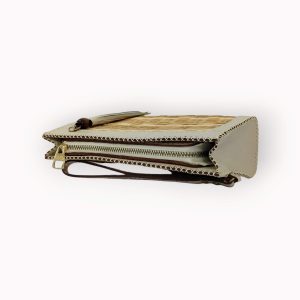 handmade leather clutch