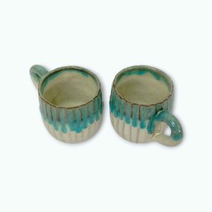 Medium Pottery Coffee Mug Pair