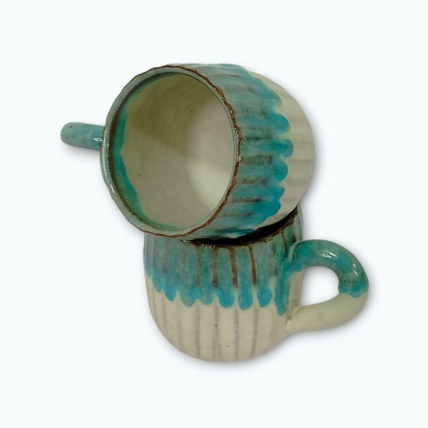 Medium Pottery Coffee Mug Pair