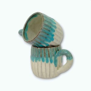 Medium Pottery Coffee Mug Pair