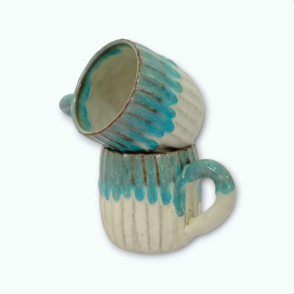 Medium Pottery Coffee Mug Pair