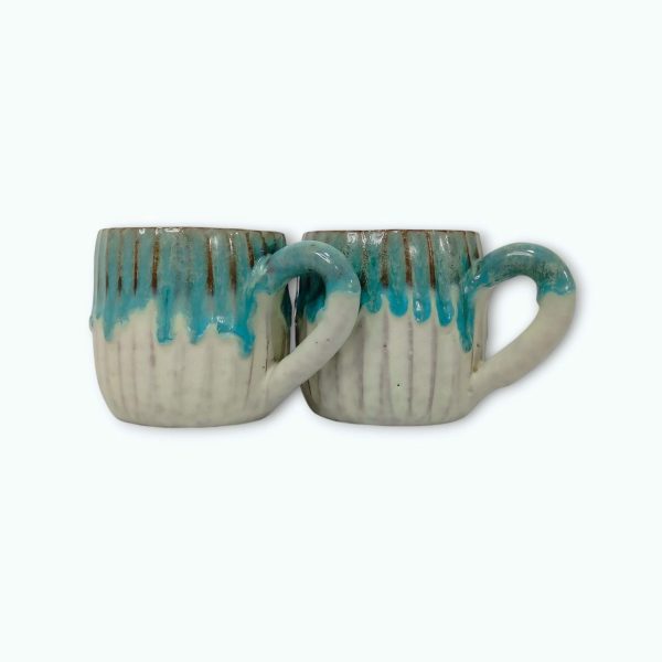 Medium Pottery Coffee Mug Pair