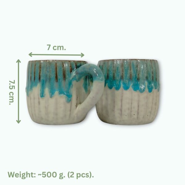 Medium Pottery Coffee Mug Pair