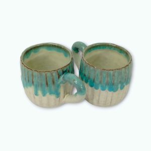 Medium Pottery Coffee Mug Pair