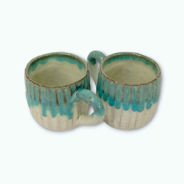 Medium Pottery Coffee Mug Pair