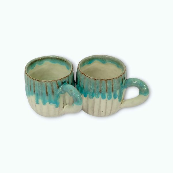 Medium Pottery Coffee Mug Pair