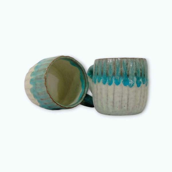 Medium Pottery Coffee Mug Pair