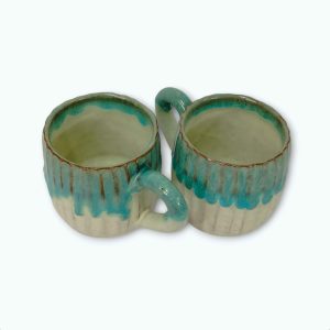 Medium Pottery Coffee Mug Pair