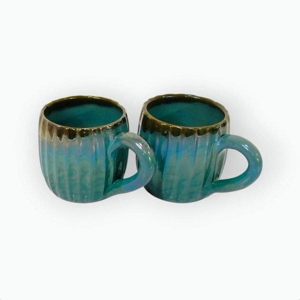 Medium Pottery Coffee Mug Pair