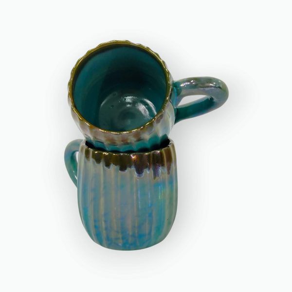 Medium Pottery Coffee Mug Pair