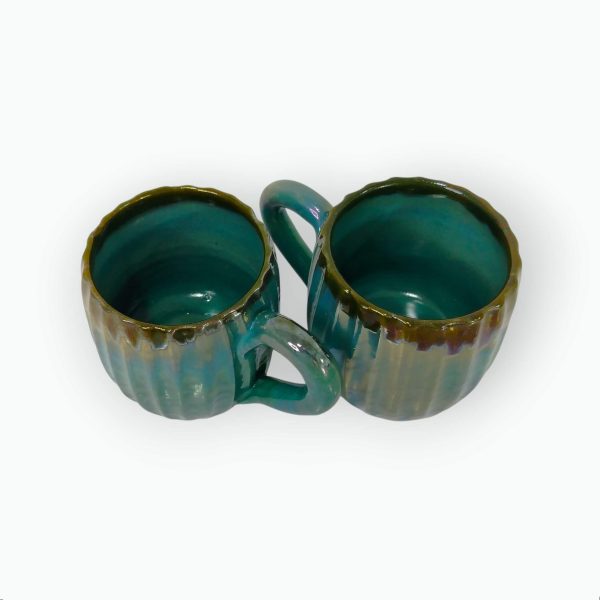 Medium Pottery Coffee Mug Pair