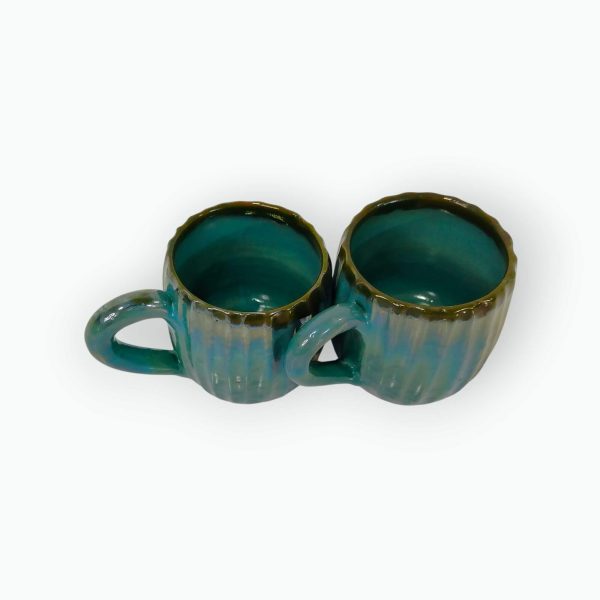 Medium Pottery Coffee Mug Pair