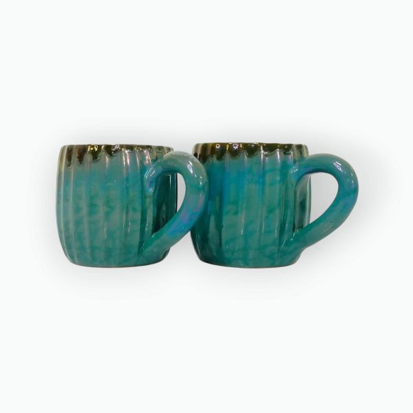 Medium Pottery Coffee Mug Pair